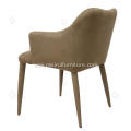 Khaki imported microfiber leather dining chairs